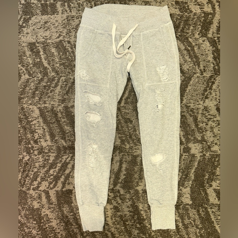 NSF Sayde Distressed Sweatpants Marled Grey Size P (XS)